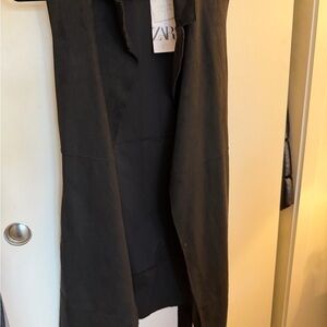 ZARA Black Sleeveless Longline Vest